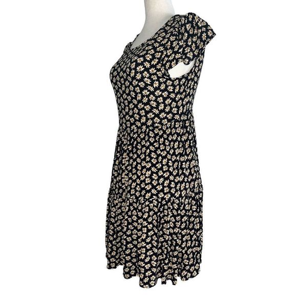 AMERICAN EAGLE DAISY DRESS 28” FRONT 31” BACK | TIE NECK | BLACK & WHITE | XS - Picture 4 of 7